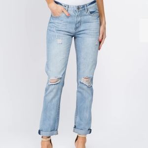 American Bazi high rise boyfriend jeans
